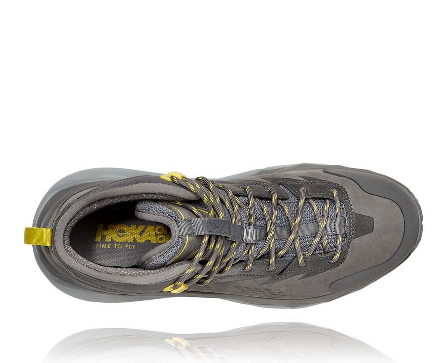Hoka One One Mens Hiking Boots - Kaha GORE-TEX - Grey - QBPC17809